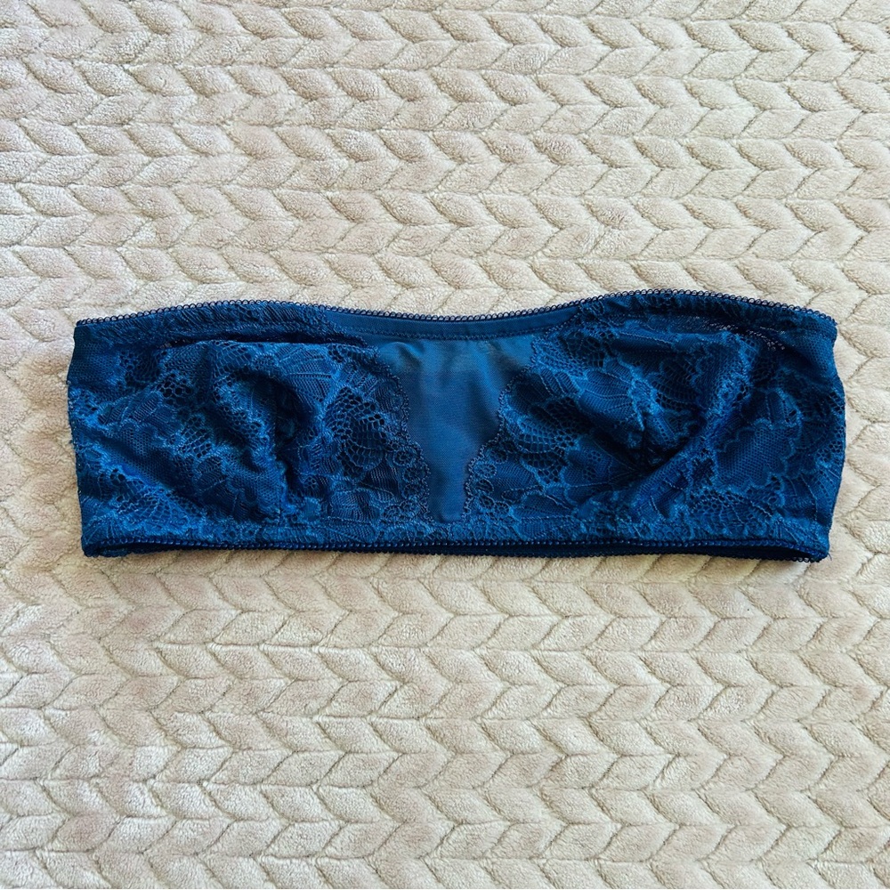 Free People Blue Lace Trim Bandeau